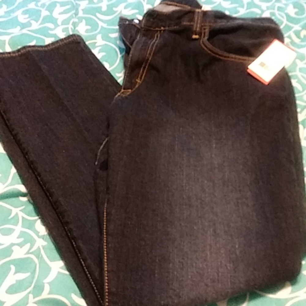 Dark wash denim